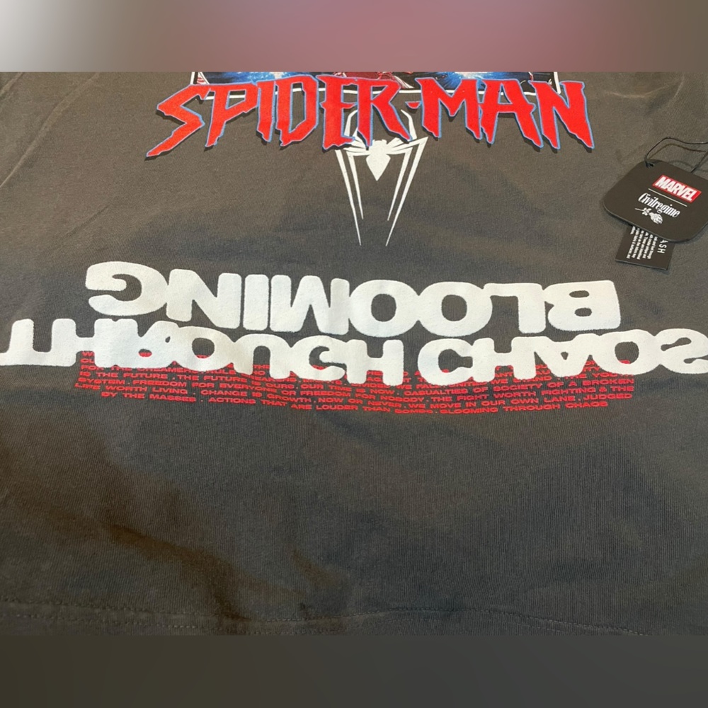 Civil Regime X Marvel Spider-Man Graphic Tee - Black - Picture 5 of 11